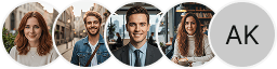 Multiple investor profile avatars on Zolvics trading review block